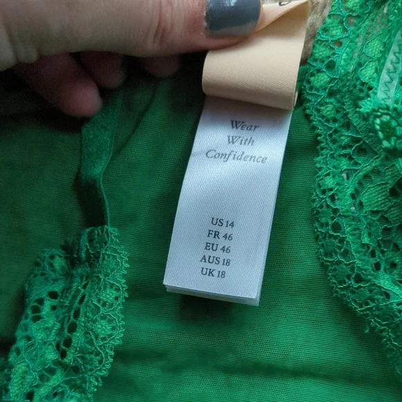 Green Lace Bodysuit - Picture 3 of 5